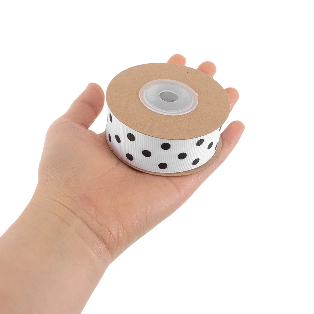 

2Pcs Decorative Polka Dot Ribbon 2.5cm 10 Yards Vibrant Fade-Resistant Pattern Polyester Craft Ribbon for Spring Wreath Bow