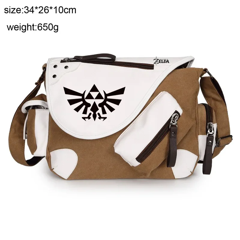 Anime merchandise co branded Zelda boy student shoulder bag, large capacity multifunctional pocket crossbody bag, gift