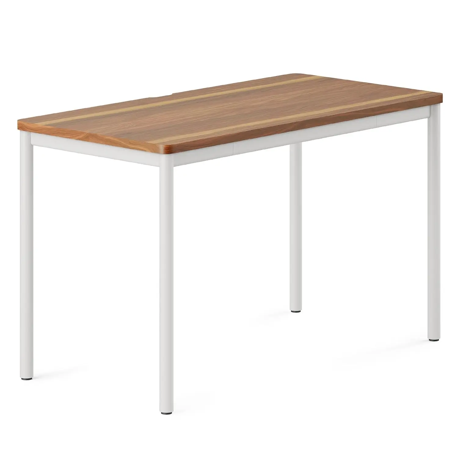 

Функциональный офисный стол с закругленными углами и встроенной прорезью для кабелей, 48x28.5x24 дюйма, цвет орех/белый, рабочий стол, на заказ