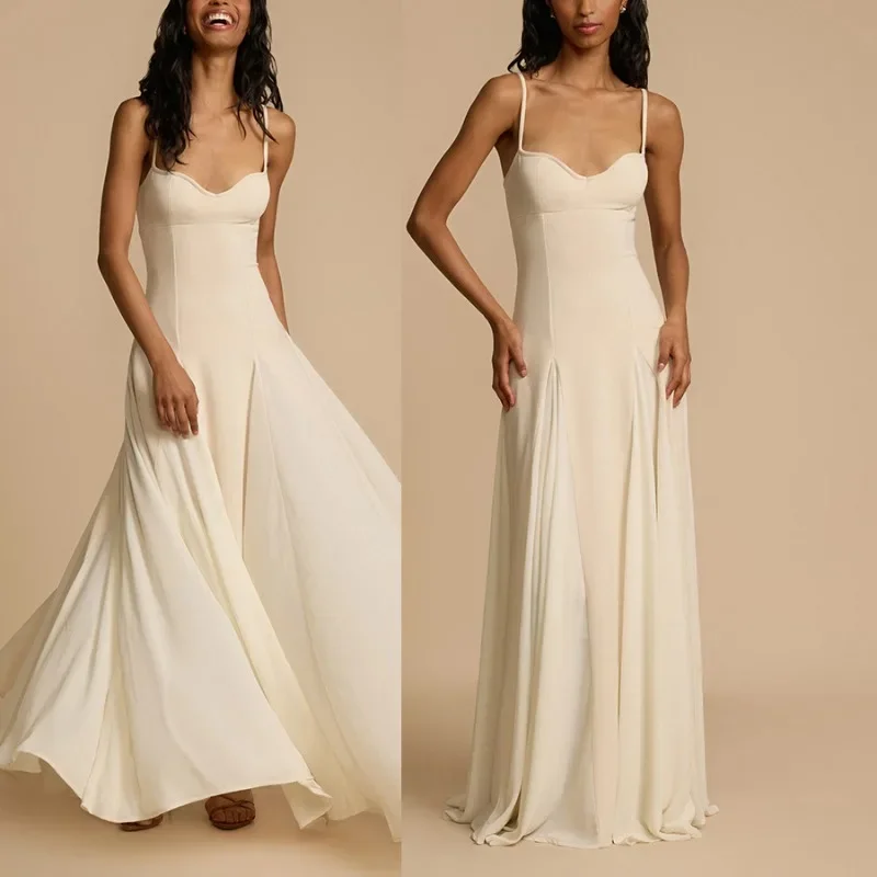 

Holiday Spaghetti Strap Patchwork Maxi Dress Women Summer Sleeveless Solid Party Dress New Backless Chic Fashion Ladies Dress