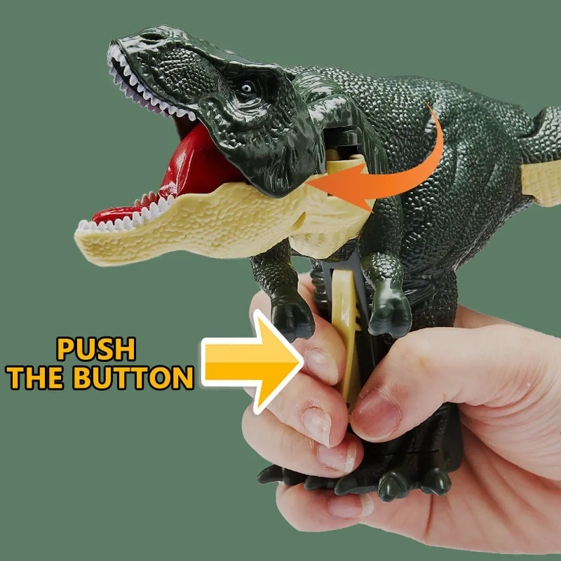 Children Decompression Dinosaur Toy Creative Hand-operated Telescopic Spring Swing Dinosaur Toys Christmas Gifts for Kids