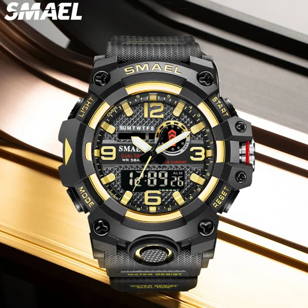 SMAEL 8035  Waterproof Outdoor Digital Electronic Watch Tactical Men\'s Multifunctional Watch Night Glow