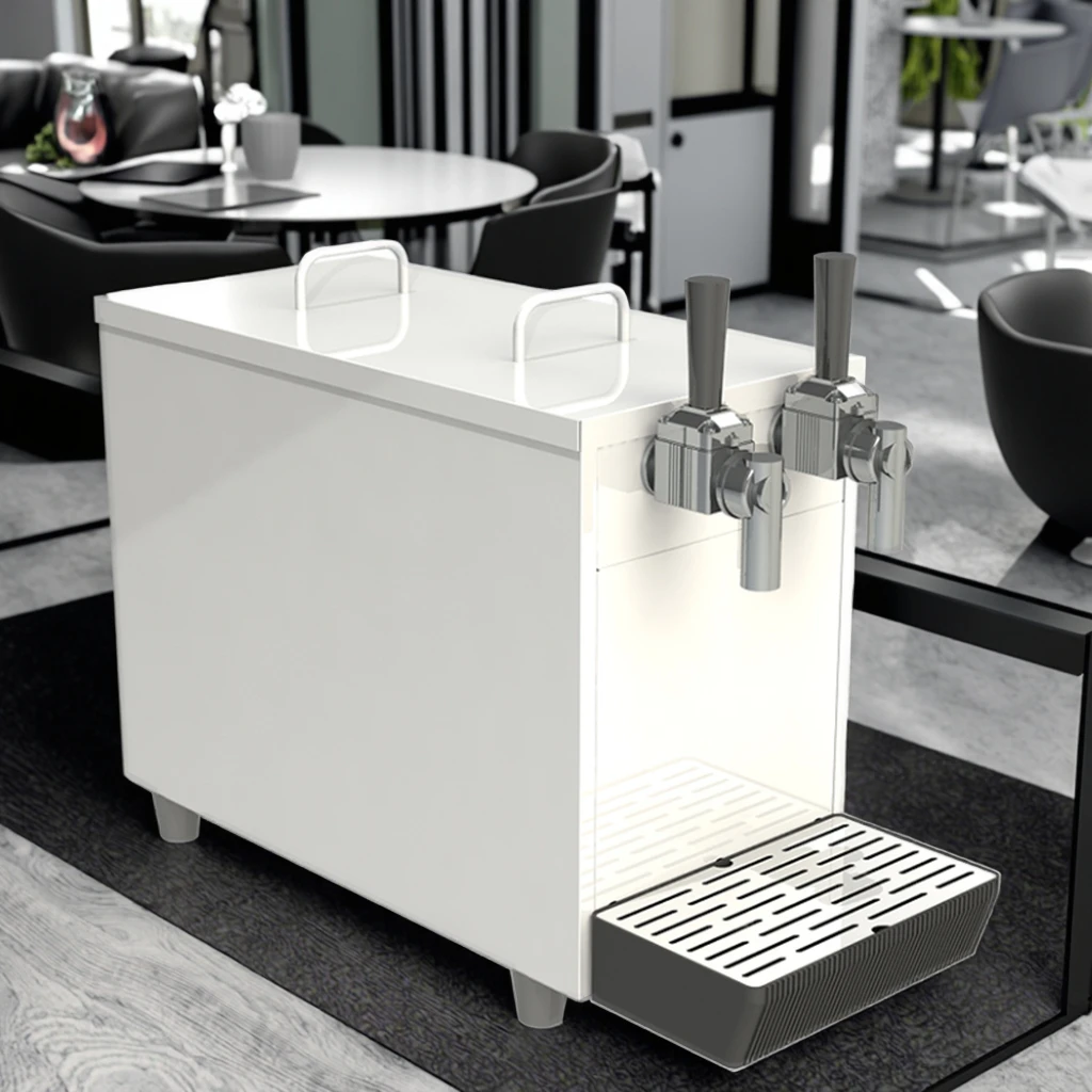 Portable Chilled Sparkling Water Dispenser with Reverse Osmosis Filter-Commercial & Home Carbonated Soda Machine (2-Tap)