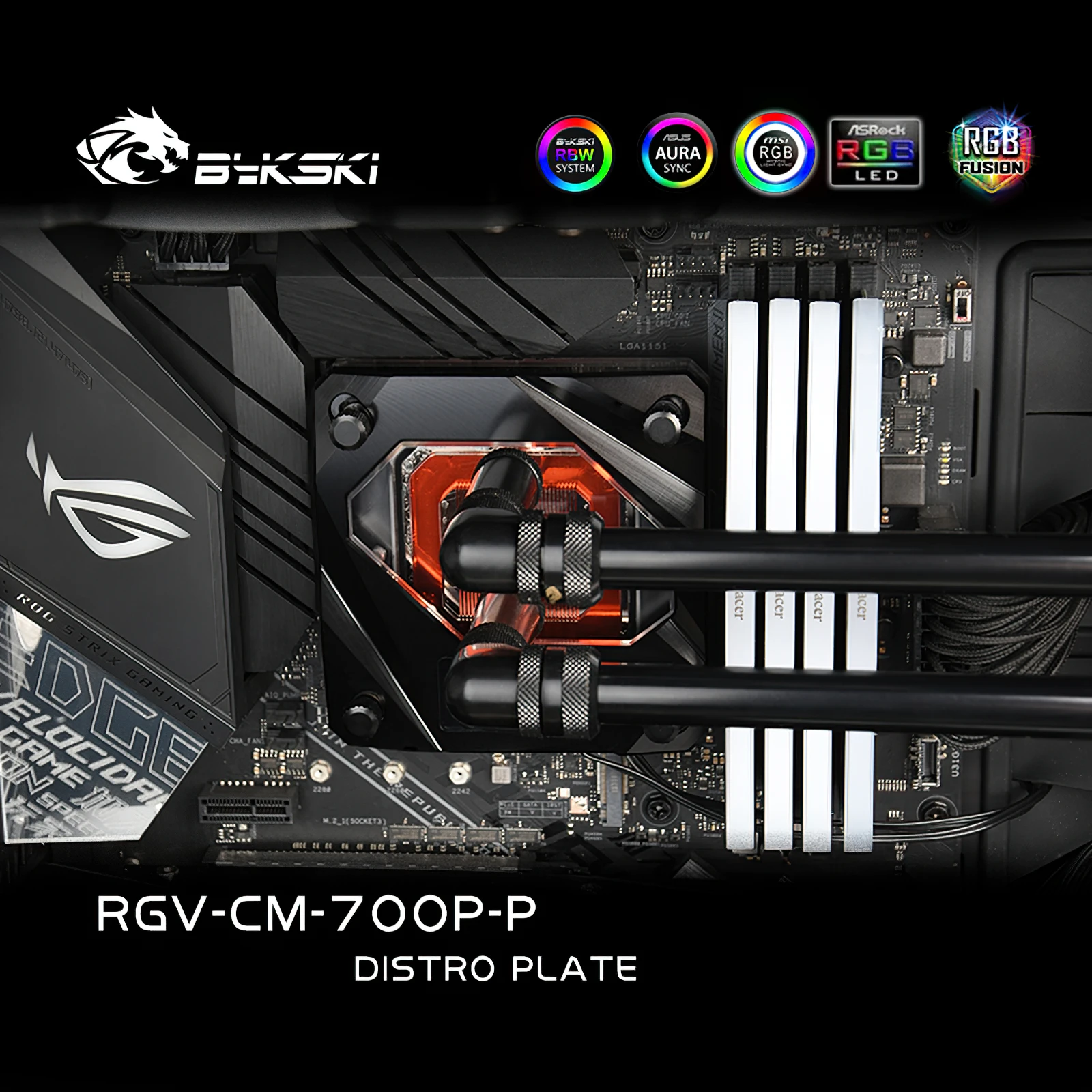 Bykski Distro Plate Water Cooling Kit dla CoolerMaster COSMOS 700P Chassis Case CPU GPU RGB RGV-CM-700P-P