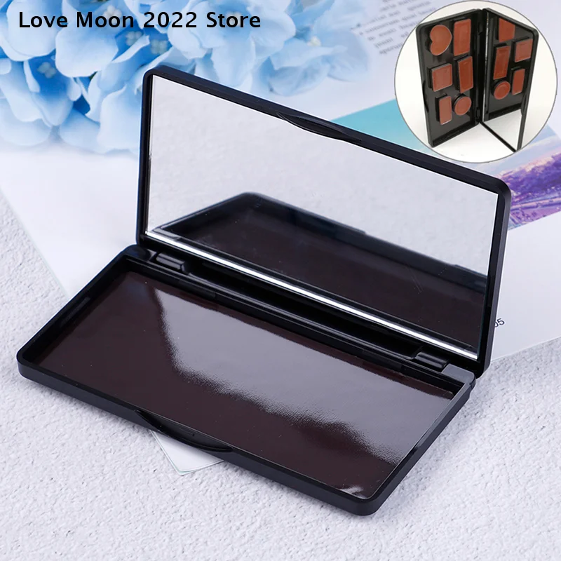 1Pc Professionelle Schwarz Leere Magnetische Kosmetik Palette Lidschatten Rouge DIY Schönheit Make-Up Box Glitter Make-Up Abgabe Box