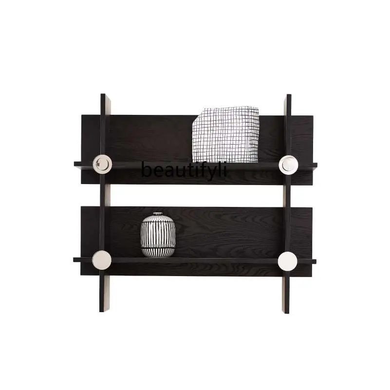 

Solid Wood Wall-Mounted Shelf Display Rack Living Room Display Shelf Storage Multi-Layer Storage Shelf