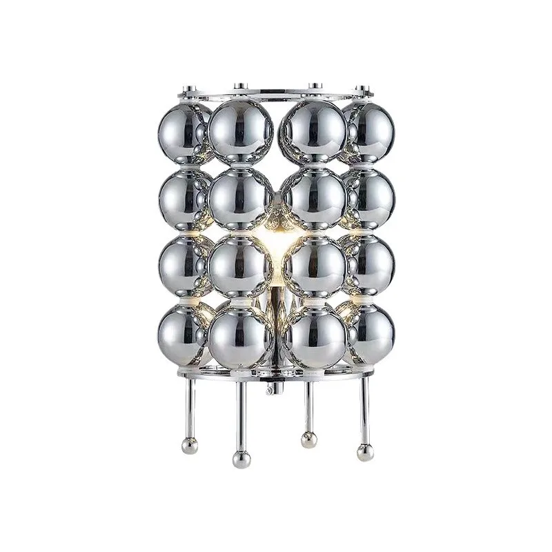 Modern Creative Stainless Steel Desk Lamp Hotel Rooms Apartment Homestay Model Room Study Bedroom Bedside Lamp
