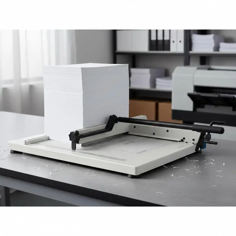

Industrial Guillotine Paper Trimmer 17 Inch For Office Home School 400 Sheet Capacity Heavy Duty Steel Construction White High Volume Stack Cutter Professional Grade Manual Cutting Machine Standard Size Manual Paper Slicer Commercial Quality Sheet Tr