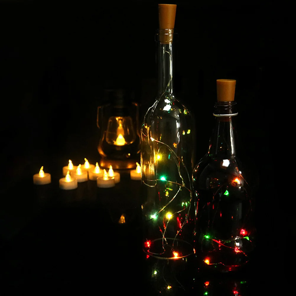 

6 Pcs Cork String Lights Bottle Inserts Decoration Warm White Decorative Plastic Table for Party Bottles up