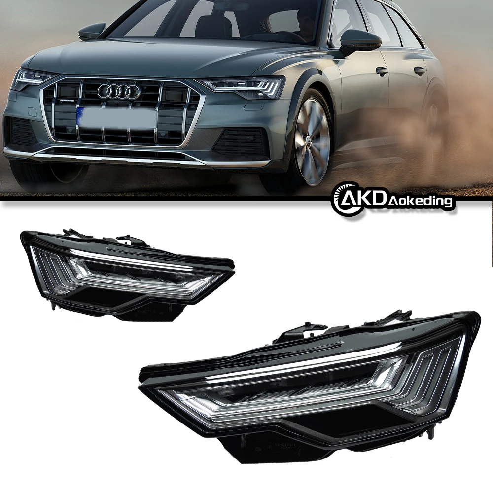 Auto Parts For Audi A6 Headlights 2019-2024 C8 latest Styling LED Daytime Lights Dual Projector Car Accesorios Modified