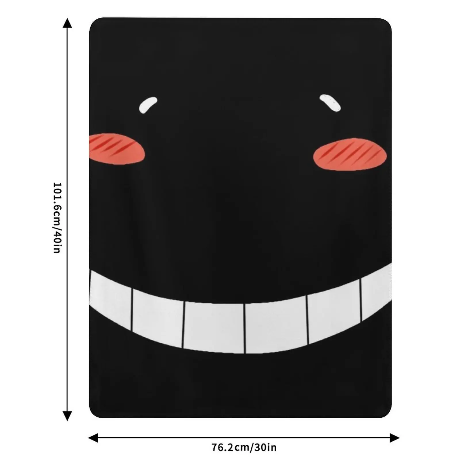 Smile Face Koro sensei Assassination Classroom , Koro Smiling Face Throw Blanket Thermal for winter Soft Blankets