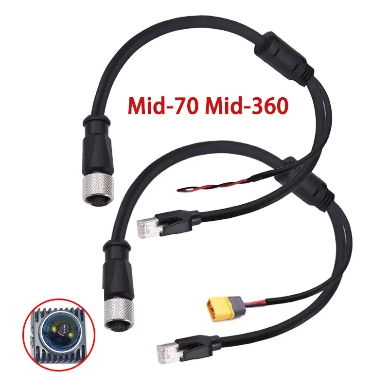 

M12 1 To 3 High-Flex Power Network Cable Compatible with DJI Livox LiDAR DC Male/Female XT60 to RJ45 Waterproof Mid-70 Mid-360