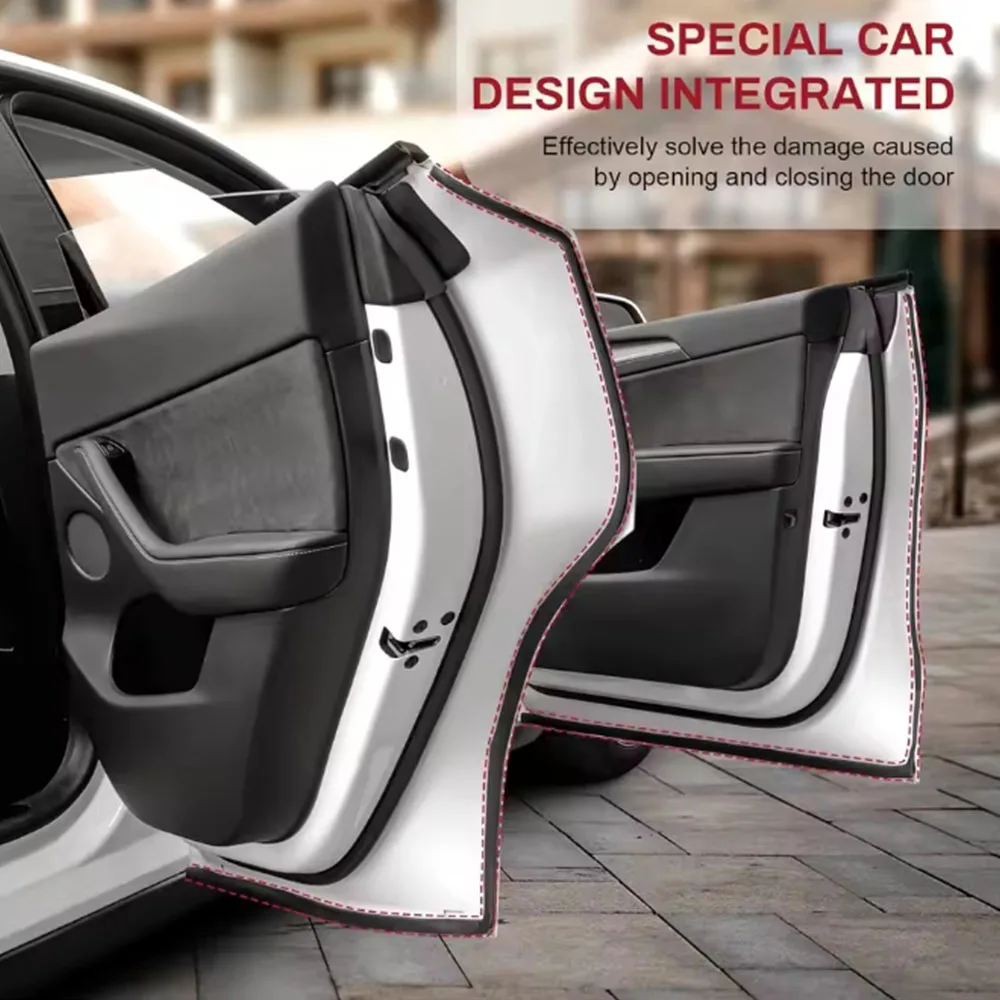 For Tesla Model 3 2020-2024 Door Seal Soundproof Kit  Rubber Weather Draft Seal Strip Wind Noise Kit Front Trunk Cover Strip view 3
