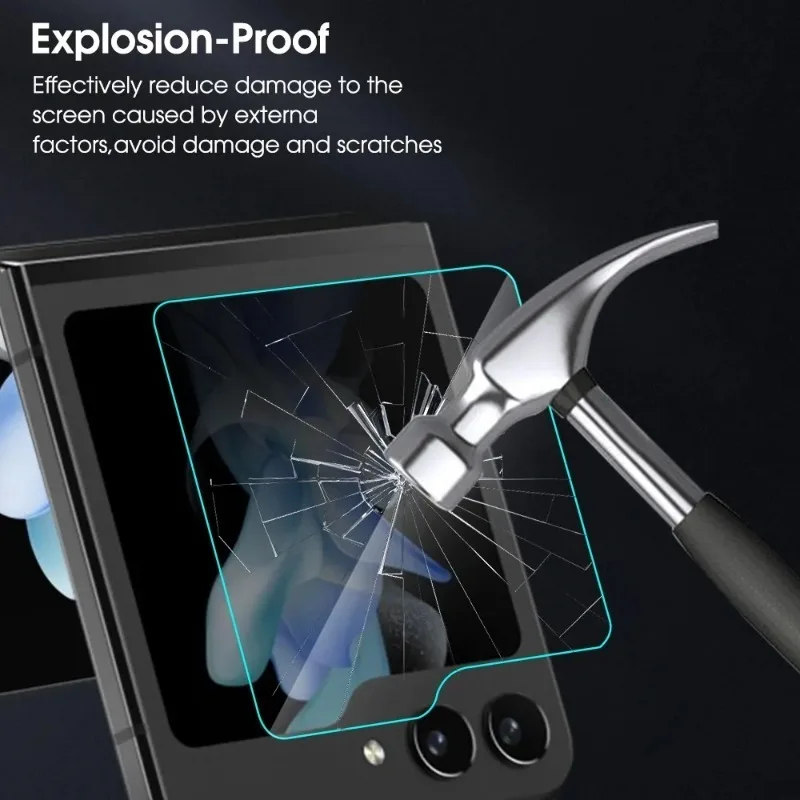 Tempered Glass for Samsung Galaxy Z Flip 5 5G Outer Screen Protectors Anti-scratch Protective Film for Galaxy Z Flip 5 Flip5