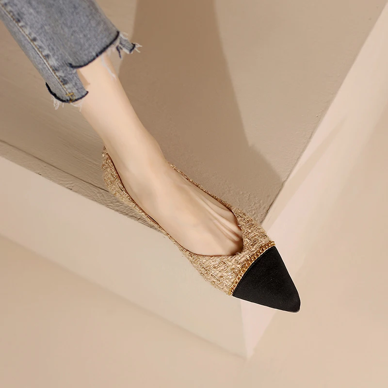 

Pointed-toe women's flat shoes, summer low-cut soft-soled women's shoes