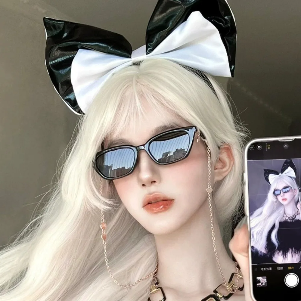 

Элегантная милая повязка на голову с бантом, милая атласная повязка для волос в стиле Лолиты, аксессуары для волос, темперамент, обруч для волос для косплея, украшение костюма