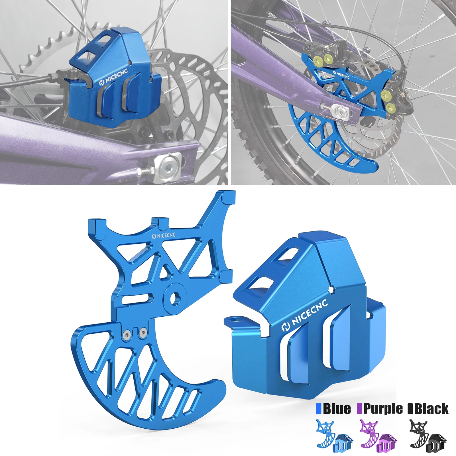 NICECNC For Sur-Ron Surron Light Bee X S L1E Segway X160 X260 Rear Brake Disc Guard & Rear Brake Caliper Guard Electric Bike
