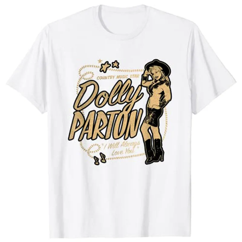 Dolly Parton Country Music Star T-Shirt Tops for Women Graphic Tee Tops Humor Funny Streetwear Music Lover Clothes Novelty Gift