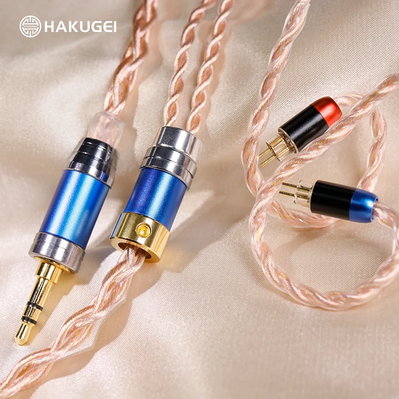Kabel do słuchawek God of Light 2.5/3.5/4.4 DIY, hybrydowy, ze złota, srebra, paladia i miedzi, kabel do tuningu słuchawek HIF, przewód do słuchawek DI — zdjęcie produktu 2