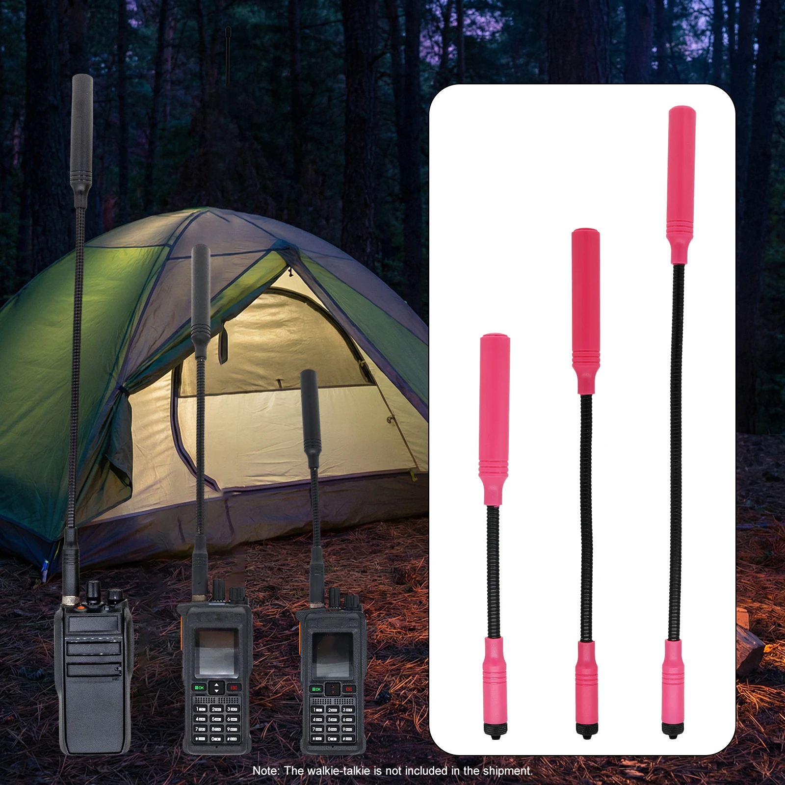 SMA-F Dual Band VHF/UHF Hamstick Antenna for Ham Radio Walkie Talkie Antenna for AT-23G/AT-33G/AT-40G Handheld Two Way Radios view 3