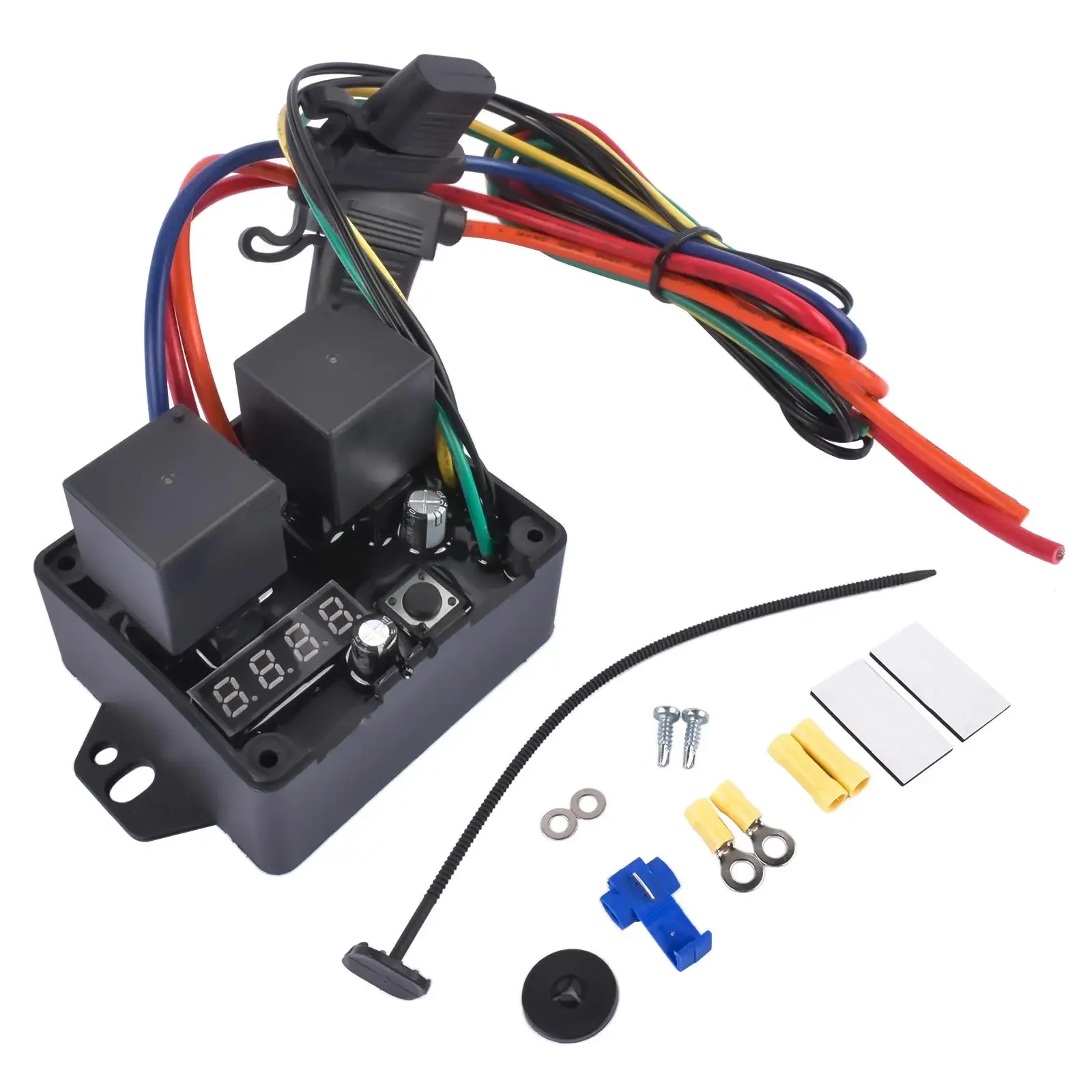 AP03 0444 Digital Radiator Fans Controller Swith kit 12V and 24V, Adjustable Digital Radiator Fans Controller