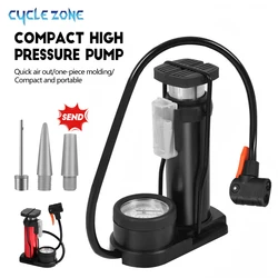 Bicycle Foot Pedal Air Pump with Gauge High Pressure Pump Tire Air Inflator Universal MTB Bike Home Pedal Inflator Accessories