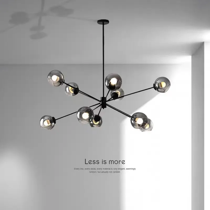 

Retro industrial chandelier home decoration bedroom nordic glass light for dining room indoor kitchen island lights