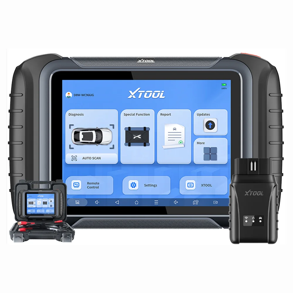 XTOOL D8W V2.0 WiFi Scanner OBD2 Diagnostic Automobile Tous Systèmes, Outil de Codage ECU, Programmation de Clé Bidirectionnelle, Carte Topologique, 42 Réinitialisations, CAN FD DOIP FCA