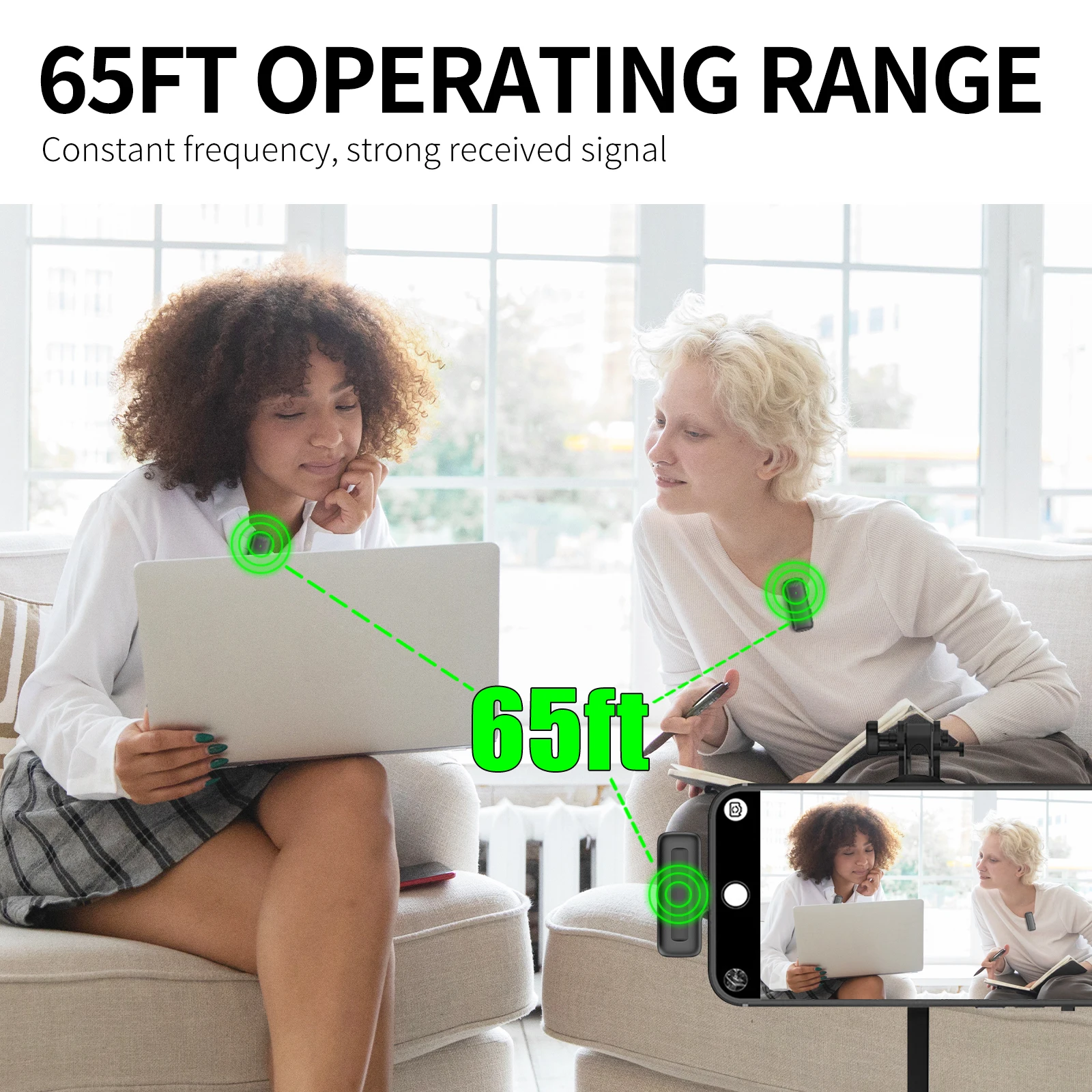 Diez artículos TLF Xtuga Mini 2,4 ghz 2 en 1 micrófono inalámbrico de solapa portátil Lavalier reducción de ruido transmisión en vivo