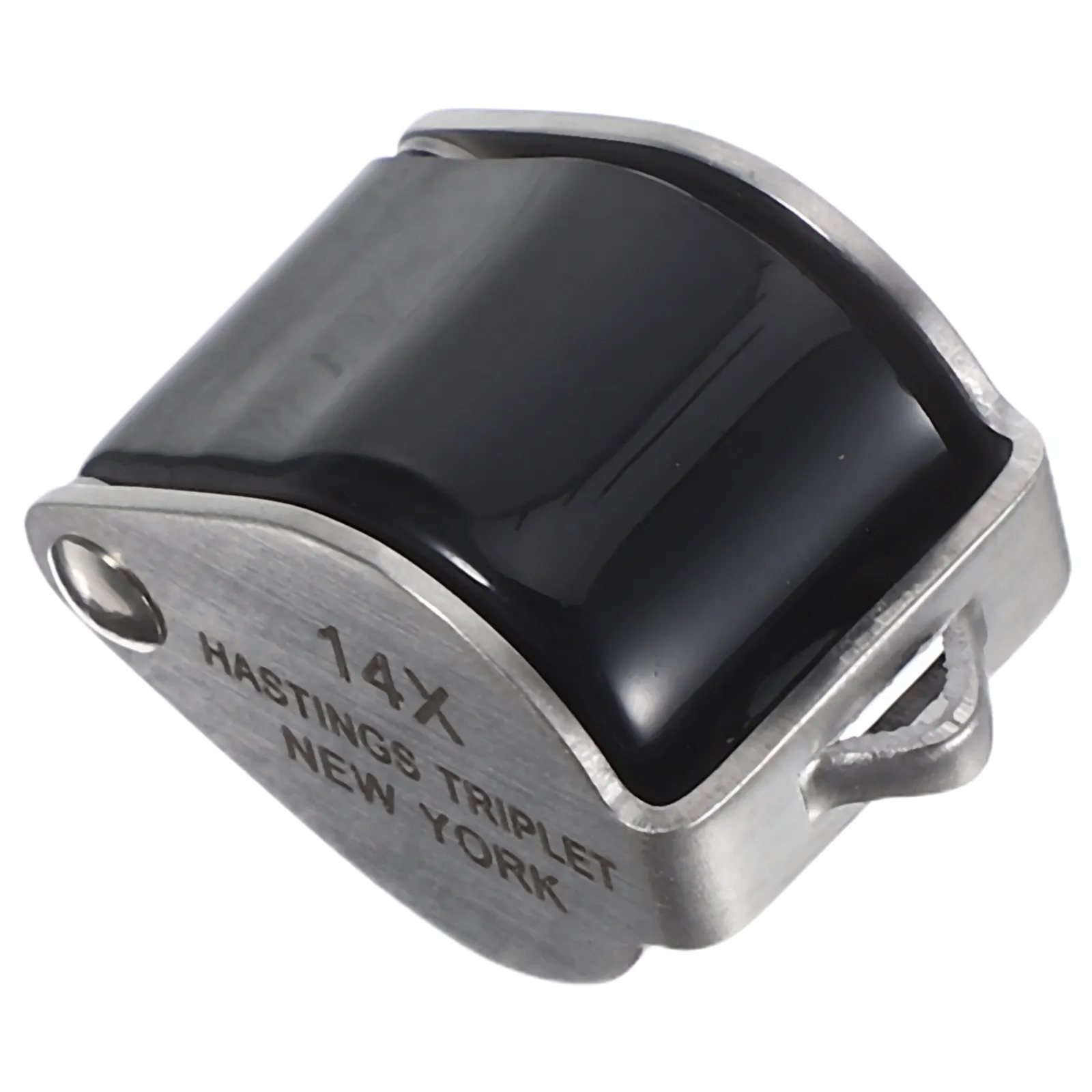 

14X Foldable Jewelry Magnifier Illuminated Handheld Loupe Pocket Size Stainless Steel for Gems Stamps Coins Needlework Research