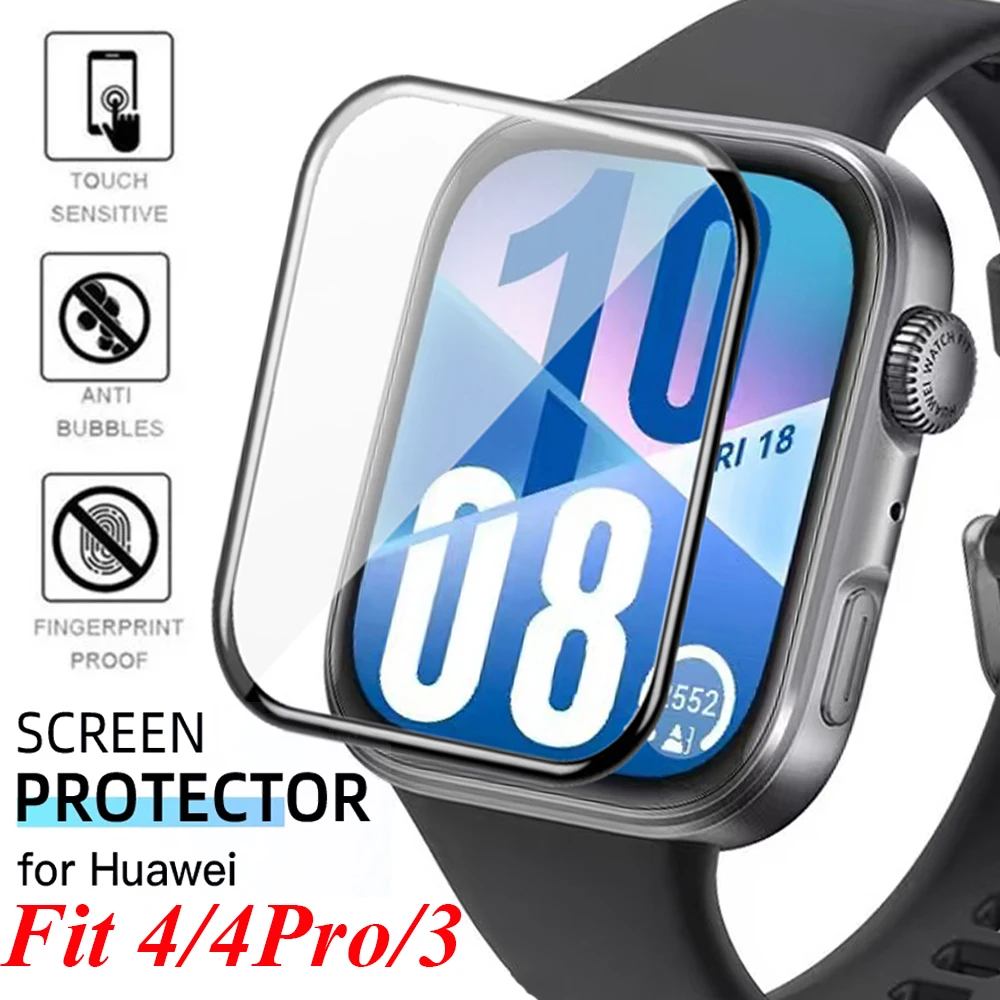 Screen Protector for Huawei Watch Fit 4 4Pro 3 3D Curved Cover for Huawei Fit4 4 Pro Fit3 Ultra-HD Full Coverage Protective Film