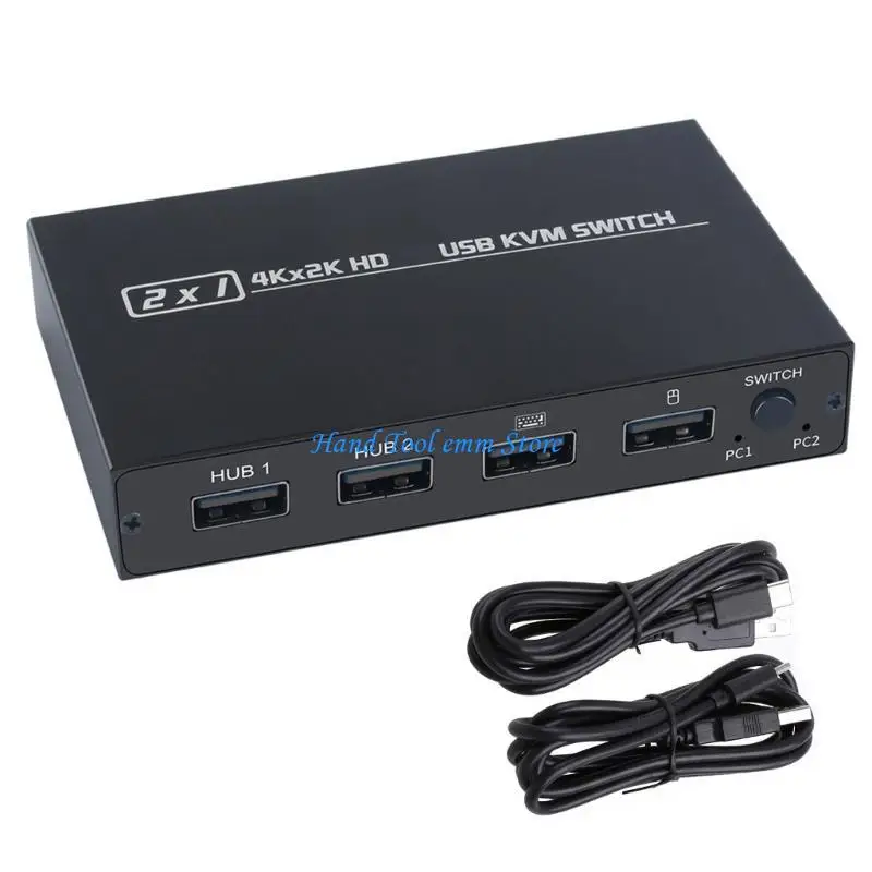H37F High Clear KVM HDTV Switcher 2 مع واجهات USB و Adaptives Edid لاستخدام المكتب مناسبًا لغرفة الكمبيوتر #5