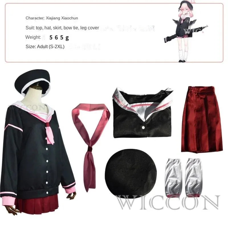 Игра Shimoe Koharu Blue Archive Project MX Косплей Костюм Парик Аниме Троица Общая школа Лоли Униформа моряка Костюм на Хэллоуин