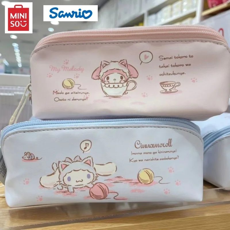 

Miniso Sanrio Cartoon Yuguigou Pen Bag Cute Melody Makeup Bag Storage Box Cartoon Student Korean Stationery Kawaii Bag Pen Box