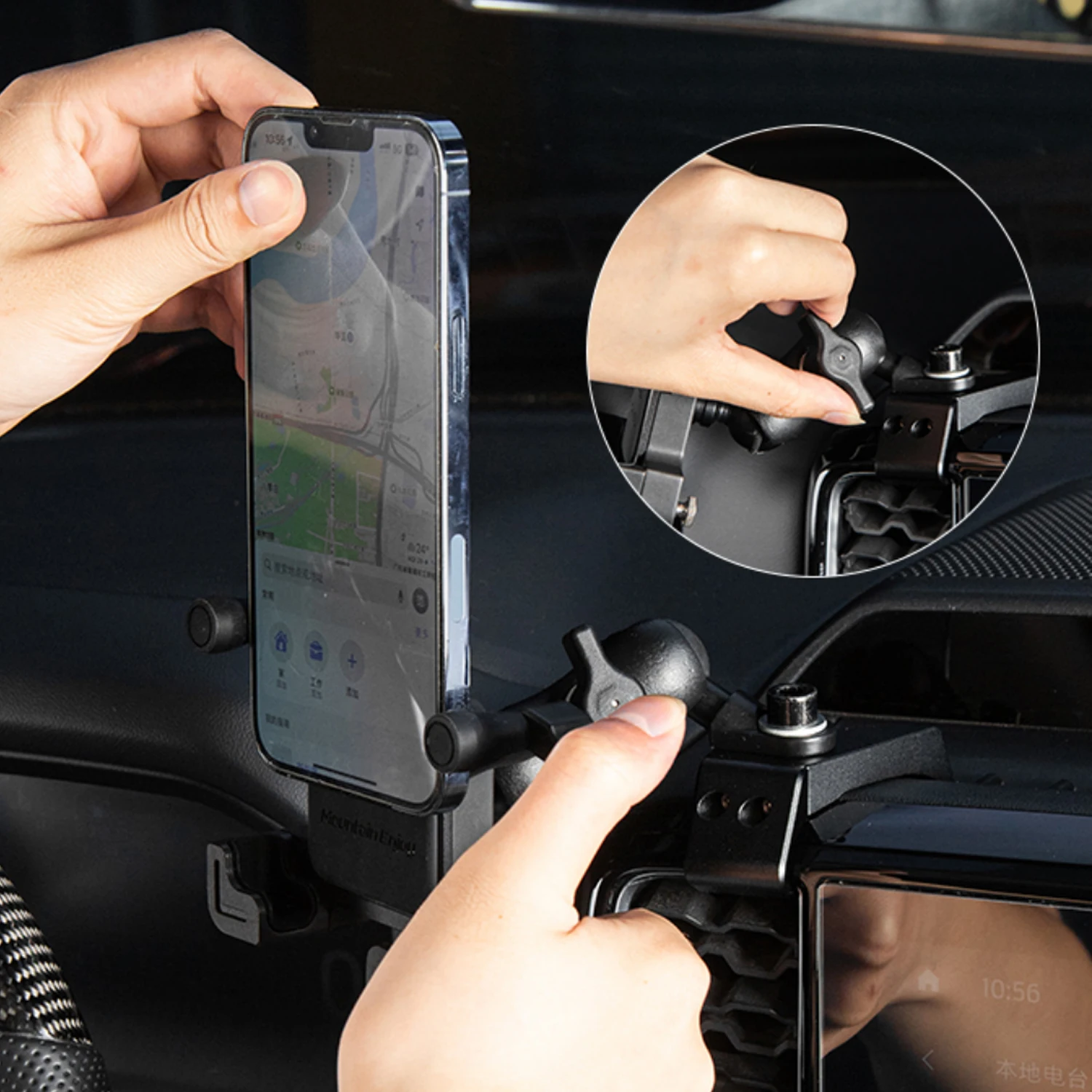 

Для Ford Ranger 2024 2025 держатель мобильного телефона GPS-навигация рация радио кронштейн внедорожное цифровое устройство крепление на приборную панель