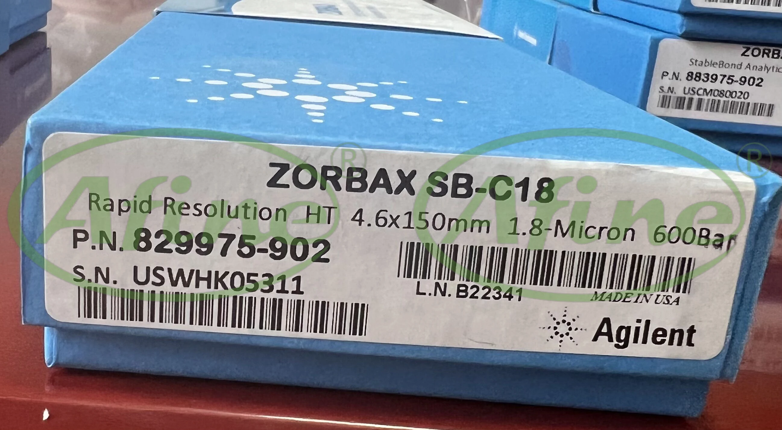 

AFINE Agilent 829975-902,ZORBAX RRHT StableBond C18 Column, 4.6 x 150 mm, 1.8 µm, 600 bar, Excellent Peak Separation