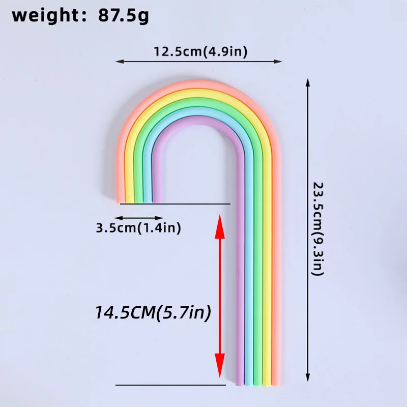 Lebhafter Regenbogen-Kuchenaufsatz, Mehrzweck-Dekor für Hochzeiten, Babypartys, Geschlecht offenbaren und Kindergeburtstagsfeiern (Unisex-Design) – Detail 1