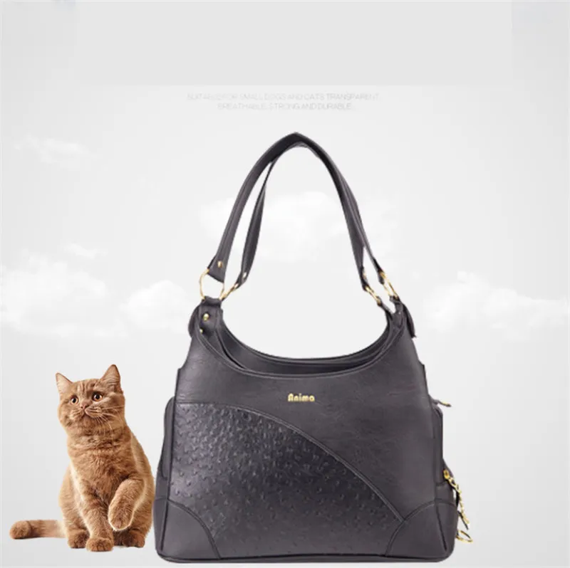 New Arrival Cat Dog PU Carrier Bags Classic Design Animal Sling Bags Pet Products Puppy Travel Shoulder Bag