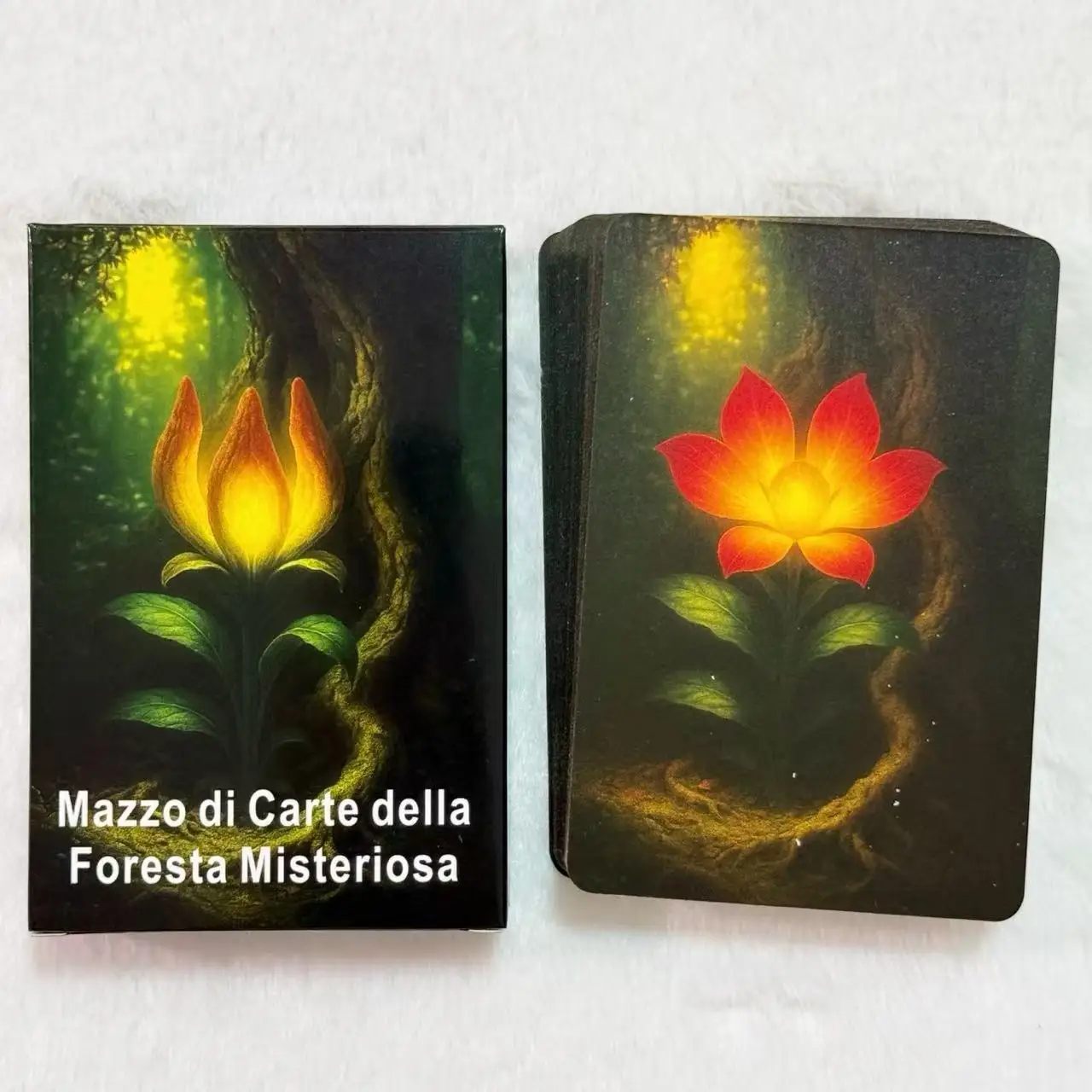 

Italian Mysterious Forest Oracle Cards for Meditation Clarity, and Self-Discovery, 12x8cm, 48 Cards,Tarot Deck