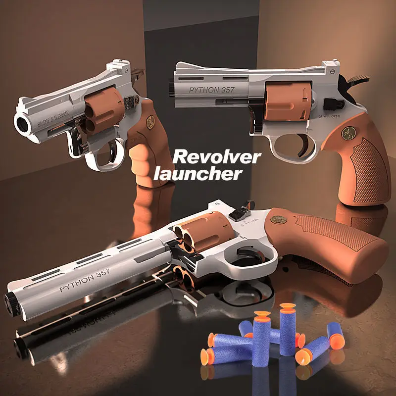 ZP5 Revolver Soft Bullet Launcher Pistol Toys for Kid Adult CS Game Outdoor Weapon