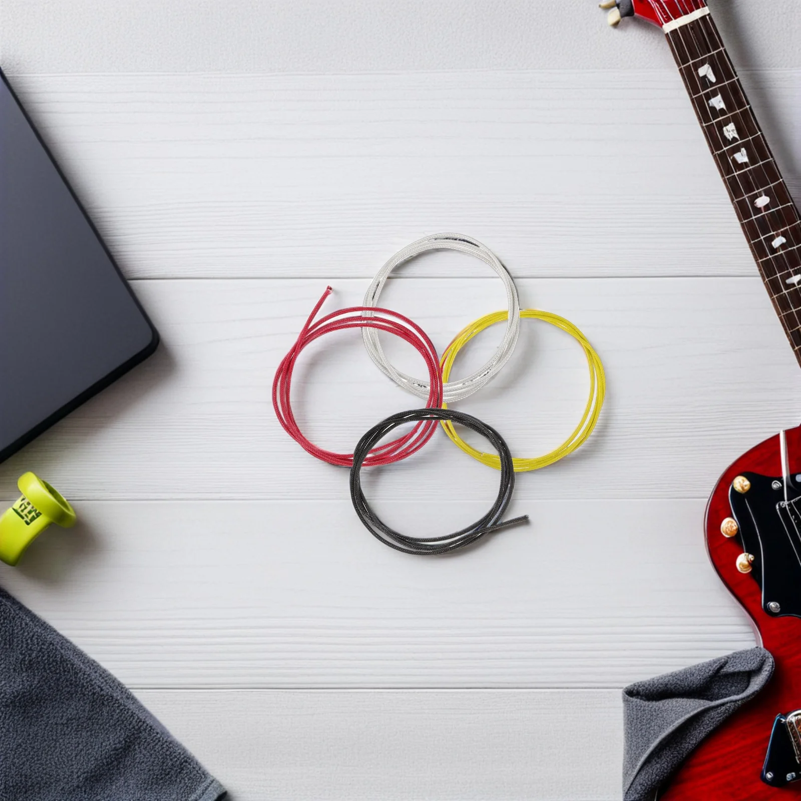 

Professional Grade Instrument Cables 6.35mm Jack Connector Durable Flexible for Electric Guitar Bass Keyboards Stage Use