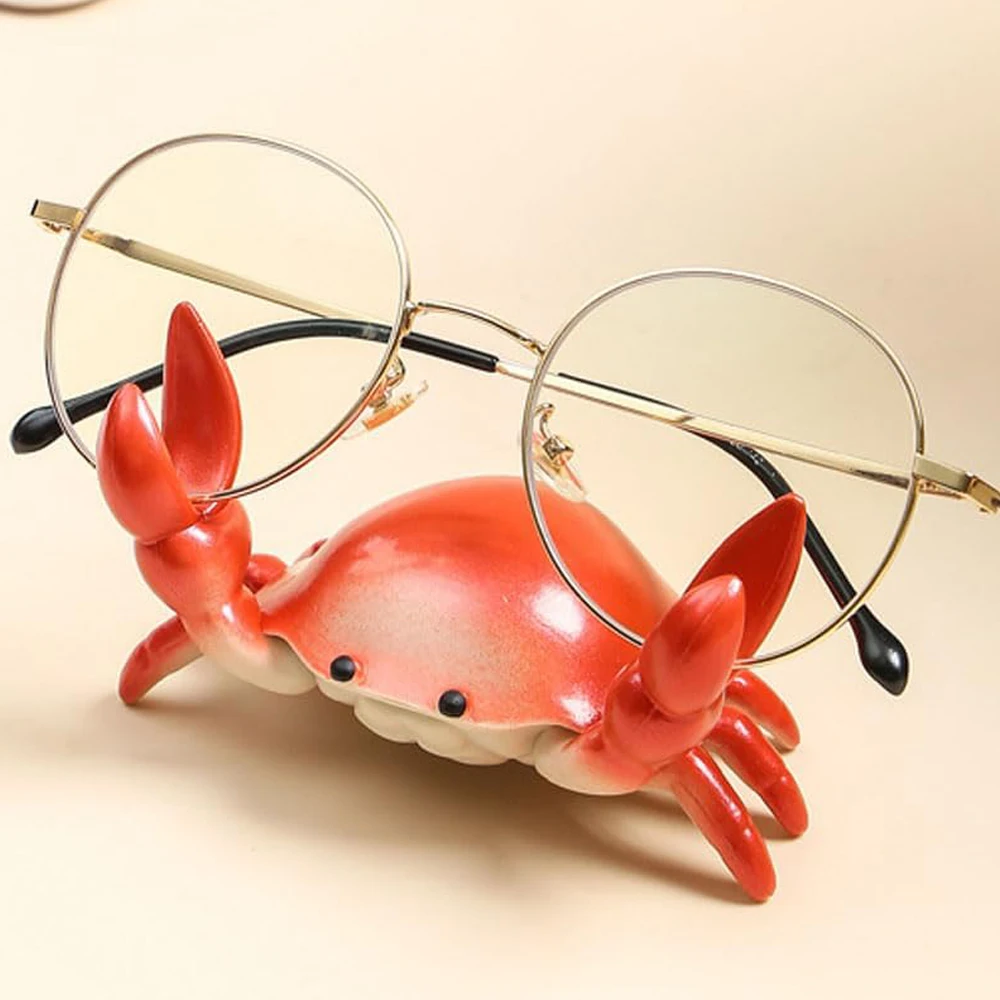 Crab Shaped Phone Stand Desktop Organizer Pen Holder Multifunctional Lazy Design for Creative Gift Home Office