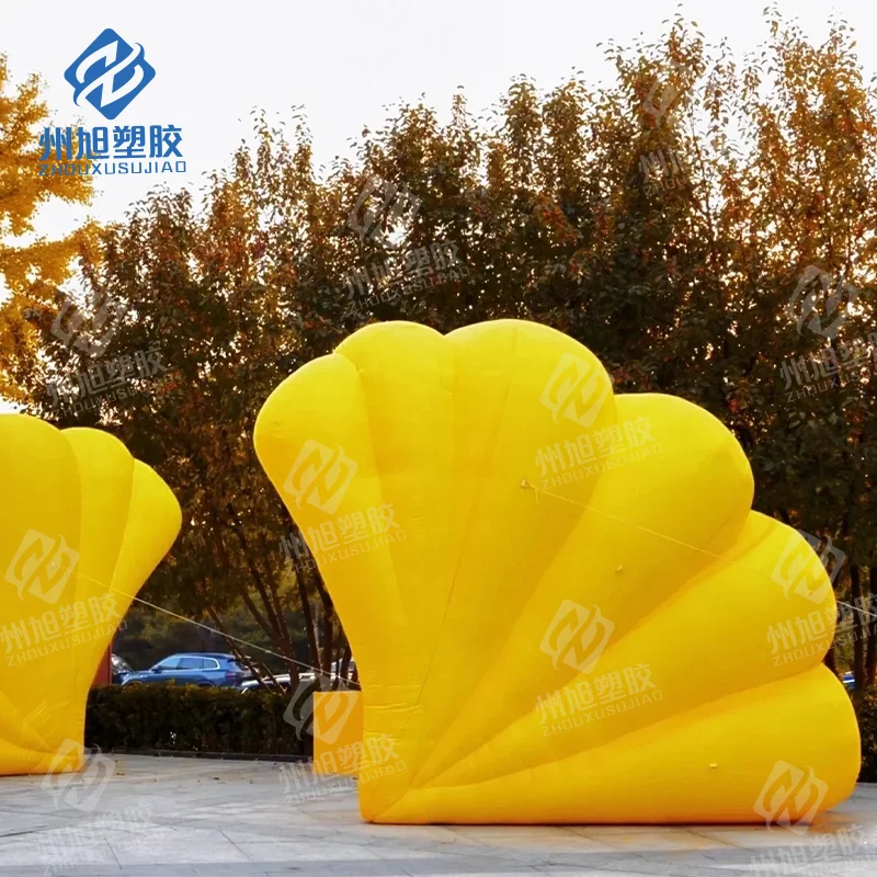 

Autumn yellow color inflatable ginkgo leaf for art exhibition decoration, park theme activity