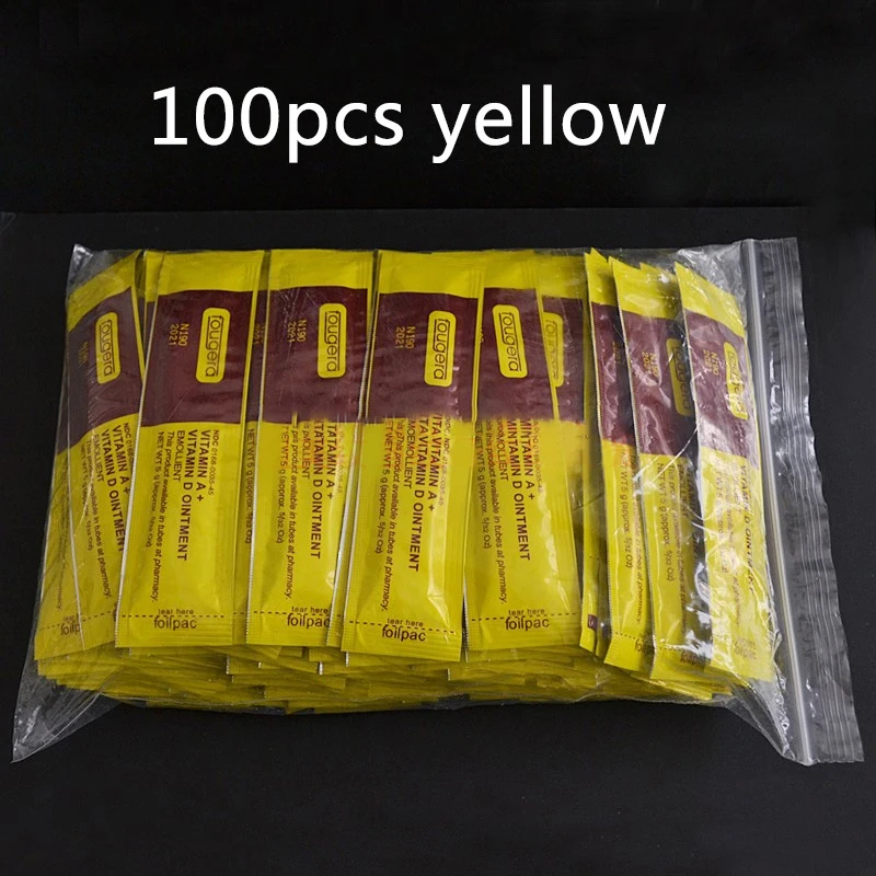 100PCS Genuine Vitamin A&D Ointment for Tattoos After Care Skin Repair VA Vitamin Body Art Healing Skin Repair Tools