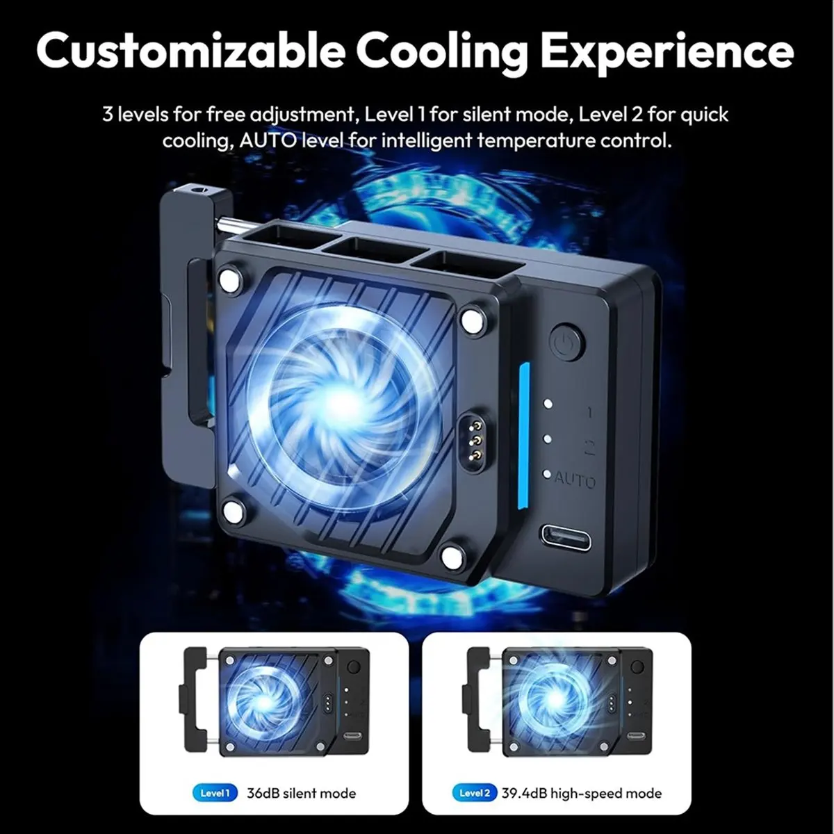 DT225 Mon.Camera Cooler Kit for DSLR & Mirrorless, Semiconductor Cooling Fan with 3000mAh Magnetic Battery,Auto Temp Control