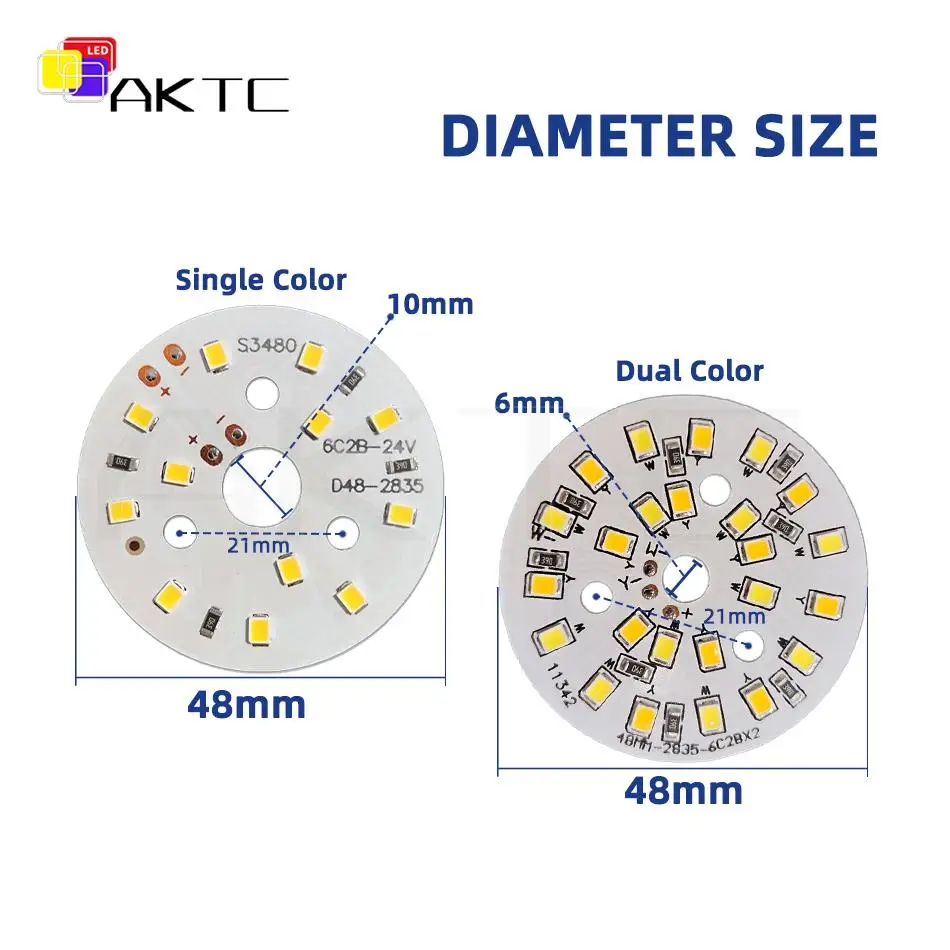 5 szt. LED pojedyncza 6W lub podwójny kolor 12W okrągłe aluminiowe podłoże lampa typu Downlight żarówka 24V stałe napięcie źródło światła