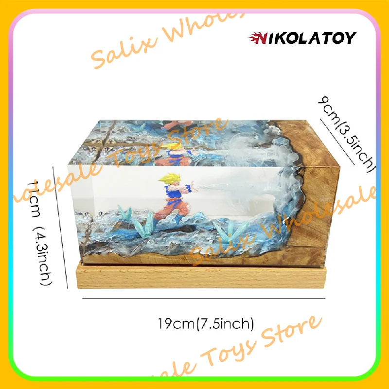 In Stock Nikolatoy Dragon Ball Vegeta Son Goku Kame Hame Ha Night Light Touch Magnetic Night Light Creative Custom Toy