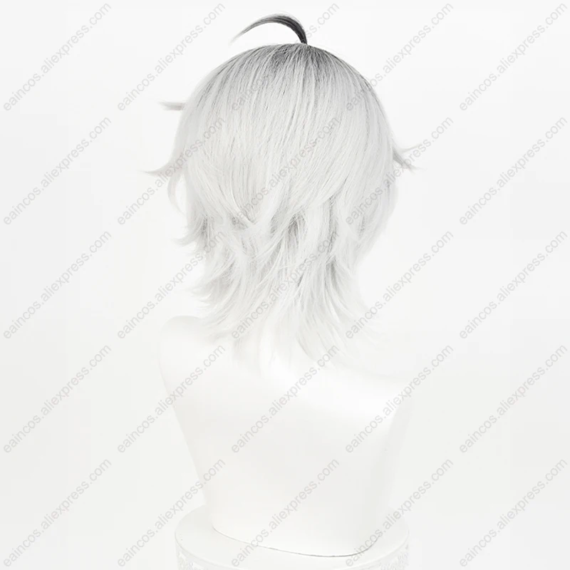 Peruca Cosplay Luminary Emil, Perucas Gradiente Tingido, Resistente ao Calor, Cabelo Sintético, 30cm