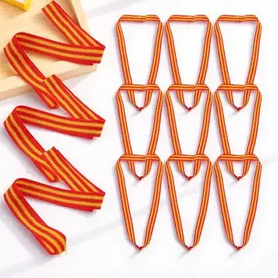 12 قطعة أشرطة ميدالية أحمر أبيض جائزة اسهم المنافسة الرياضية حفلة لصالح الرقبة الأشرطة مقصوصة السنانير