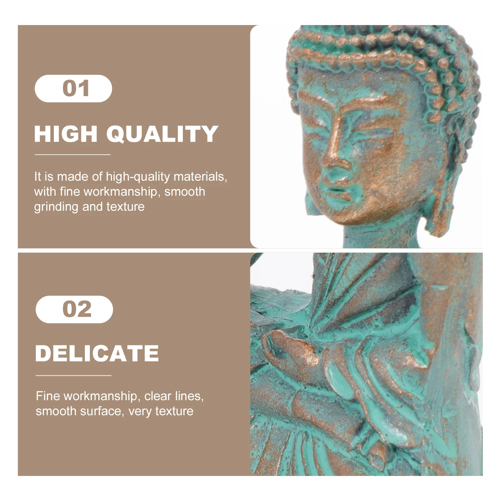 

1Pcs Style Buddha Desktop Decor Resin Craft Religious Ornament Creative Indoor Outdoor Decorative Adornment